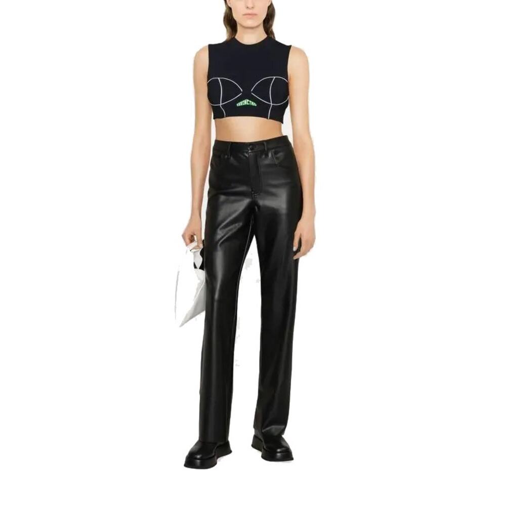 ALIX NYC jay vegan leather wide-leg trousers 10